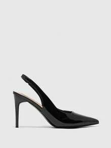 CUCCOO BIZCHIC Zapatos de tacón de punta elegantes para mujeres para ir al trabajo - Negro - Ver 2