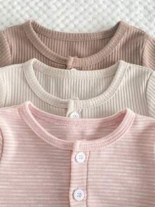 Set de 6 piezas de ropa informal y cómoda de manga larga para bebé niño - Multicolor - Ver 7