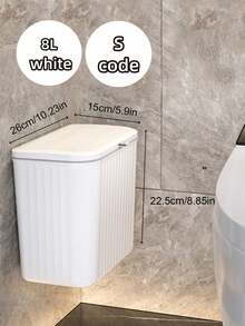 1 个 8L/12L 厨房堆肥箱，适用于台面或水槽下，带盖悬挂式小垃圾桶，适用于橱柜/浴室/卧室/办公室/露营，可安装室内堆肥箱，厨房，浴室，家庭，家居用品 - 白色 - 查看 14