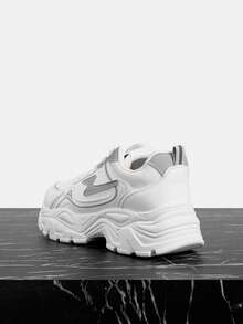 Vate Casual Comfortable Lace-Up Women Wedge Sneakers - White - View 5