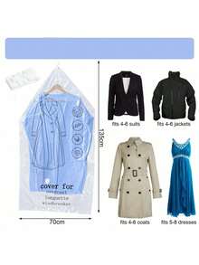 Hanging Vacuum Storage Bags, Large Hanging Space Saver Bags, Hanging Storage Bags For Clothes, Vacuum Sealed For Suits, Dress, Jackets, Closet Organizer For Moving Supplies - Clear - View 20