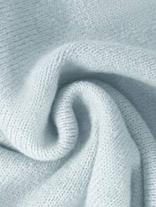 GlowEve 秋冬新款蓝色女式毛衣，不对称金属纽扣开衫，高腰显瘦休闲喇叭裤，简约通勤两件套针织衫