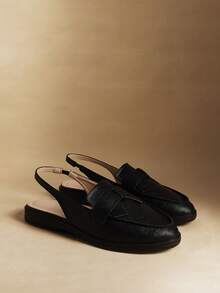 Rosivie 女士休闲百搭通勤简约平底鞋 - 黑色 - 查看 8