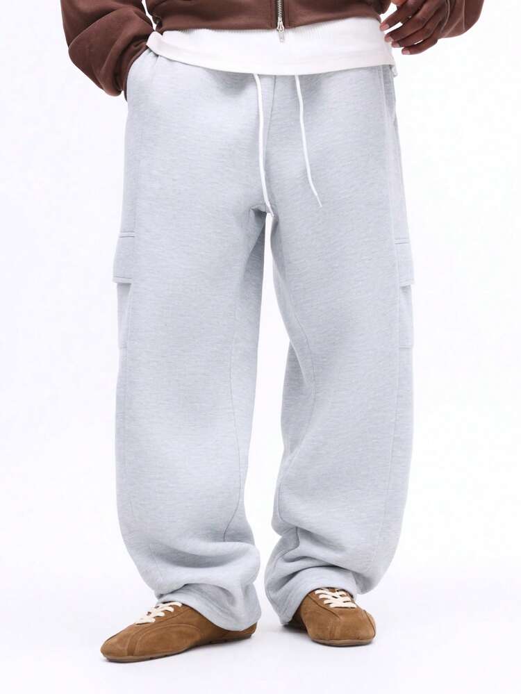 Relaxed Fit Drawstring Sweatpants With Side Pockets