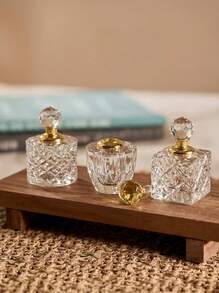 1 lọ đựng nước hoa pha lê trong suốt có thể nạp lại, lọ đựng nước hoa nhỏ gọn cầm tay đựng tinh dầu - Trong sáng - Xem 2