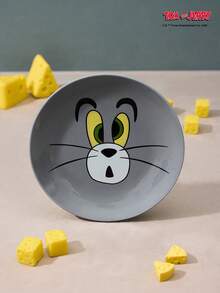 TOM & JERRY X Joivida 1 件陶瓷餐盘，适用于家庭、客厅、餐厅、厨房，可用作零食盘、糖果盘、甜点盘、沙拉碗、储物盘、蛋糕盘、水果盘、餐盘、碗，可盛放谷物、蔬菜、肉类、面包，适用于家庭聚会、派对、餐厅、野餐、婚礼庆典、派对服务托盘。