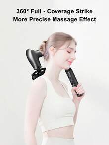 JMMO 1Pc Lightweight High-Quality ABS Body, Soft Silicone Anti-Slip Grip, 9 Adjustable Speed Levels, Low-Noise Deep Tissue Massage, 1200mAh Rechargeable Battery (Fast Charging & Long-Lasting Use), Ergonomic U-Shape Design, Easy To Operate, Multiple Colors U-Shaped Triple Head Fascia Gun For Home, Gym
