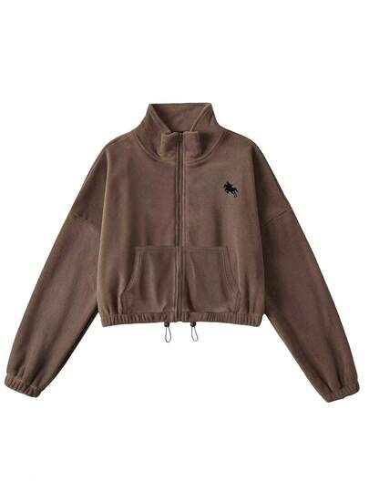 INAWLY Sudadera casual con cuello alto, suelta y con cordón