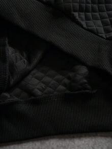 SLATEMANN 男士纯色圆领卫衣，秋季款 - 黑色 - 查看 6