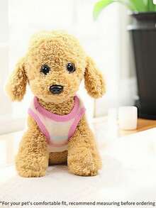 Cartoon Plush Warm Pet Clothes For Teacup Dogs, Puppies, Cats, Teddy, Pink Vest - Multicolor - View 8