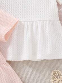 Young Girl Vintage Round Neck T-Shirts 3pcs Pack - Multicolor - View 3