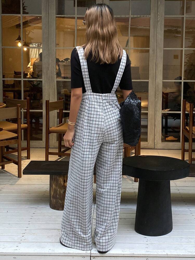 Women's Elegant Plaid Jumpsuit Casual Spring Autumn Jumpsuit For Women Lounge Sets For Women