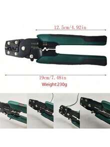 Kìm bấm đầu nối điện mini đa năng kèm dụng cụ cắt tuốt dây, dụng cụ bấm cầm tay nhiều đầu nối, dụng cụ dành cho nam giới - Màu be - Xem 3