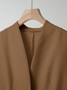 Franclia Bộ 2 món áo khoác vest cao cấp thanh lịch và váy không tay cổ tròn đính hạt - Nhiều màu - Xem 6