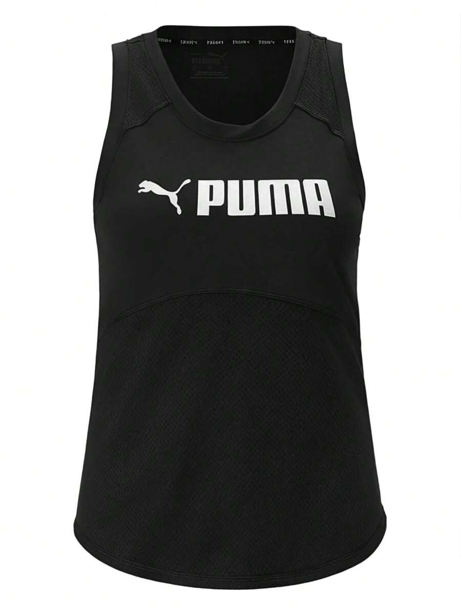 Puma Logo Women's Tank Top Black - Black - View 1