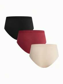 Moonlight&Mama Maternity Solid Color Elastic Waist Comfortable Underwear - Multicolor - View 10