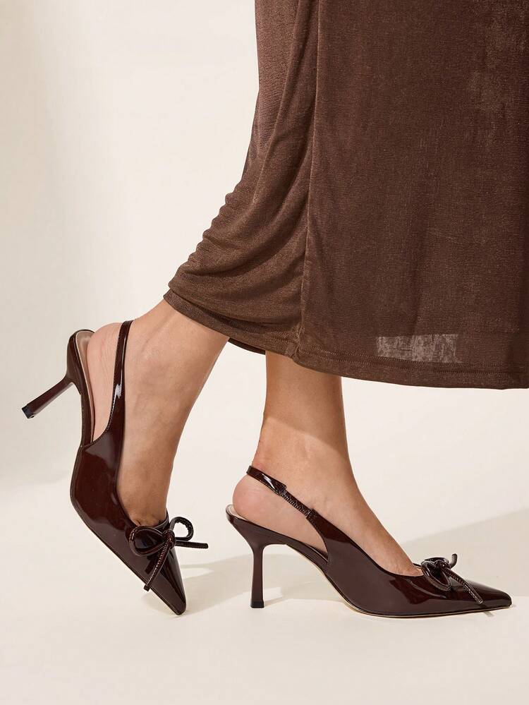 CUCCOO CHICEST Women's Elegant Commuter Pumps With Bowknot Decor For Christmas Elegant Shoes Wedding Shoes Summer Shoes Bride Shoes