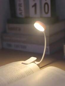 1 pieza/2 piezas Luz de libro regulable de moda con clip, alimentada por 3*pilas AAA (no incluidas), lámpara de lectura LED mini con luz cálida/blanca/fría cambiable, luz de lectura nocturna de libro, mini lámpara de mesa para leer - Multicolor - Ver 11