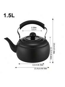 1个带滤网的不锈钢茶壶，用于冲泡和煮茶，耐用的厨房用具，带手柄，现代设计，适用于餐厅、酒店、电磁炉、商用茶壶，也适用于户外和露营。 - 彩色 - 查看 8