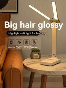 可调节双头LED台灯，可调光折叠式设计，适用于学习和办公用途 - 摺疊雙頭檯燈 - 查看 1