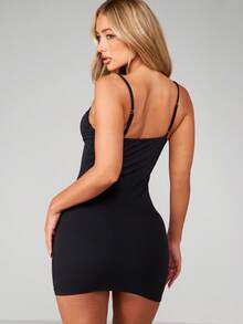 MISSGUIDED Sleeveless Bustier Mini Dress With Delicate Lace Trim Detail Perfect For Night Out Party Special Occasion - Black - View 2