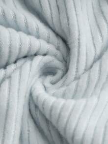 Franclia 时尚新款可爱露肩蓝色针织长袖上衣，柔软宽松，饰有装饰纽扣，适合春秋季穿着。 - 藍色 - 查看 6