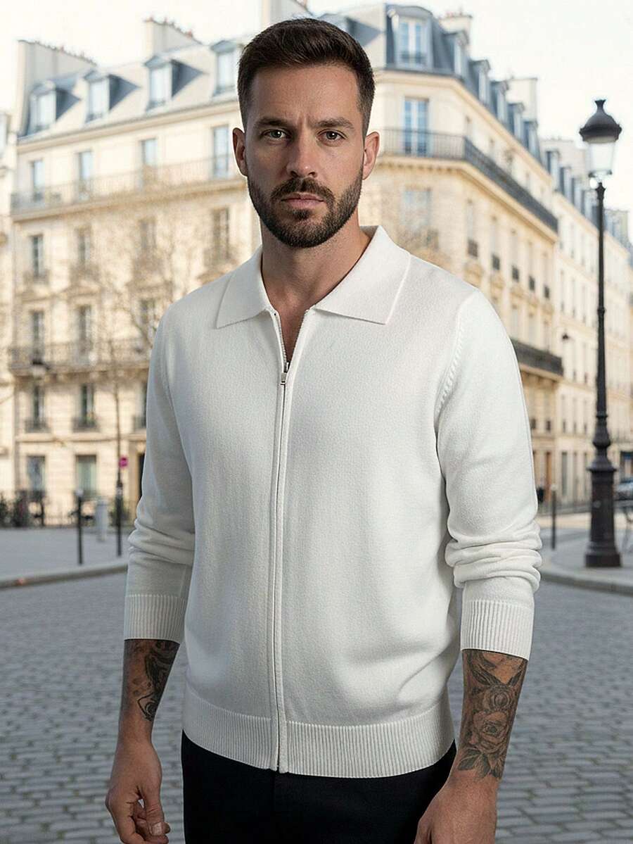 Men Cardigans - Hueso - View 1
