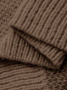 Dazy Kids 女童圆领小熊图案毛衣 - 棕色 - 查看 7