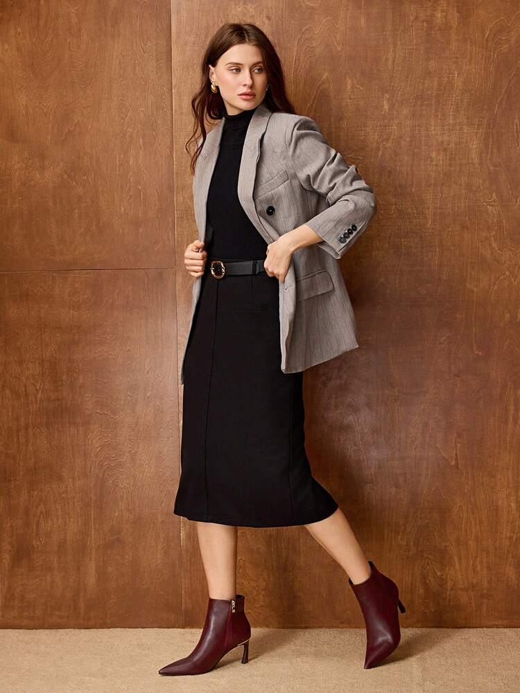 NEW STYLISH KITTEN HEEL HIGH HEEL WOMEN BOOTS, SLIM HIGH HEEL STRAIGHT TUBE ANKLE BOOTS FOR CHRISTMAS SPRING SHOES