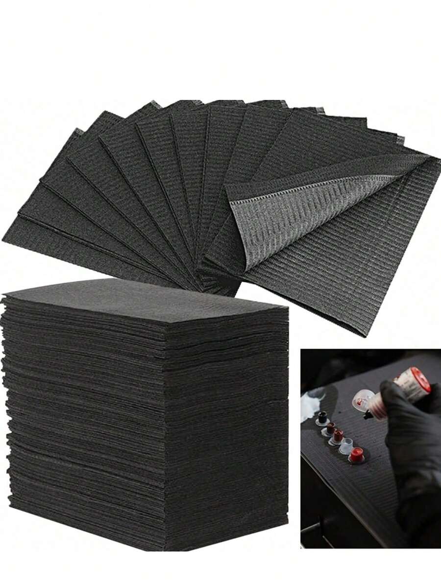 125/100 Piezas Sábanas Babero Dental - Cubiertas de Mesa de Tatuaje Babero Tatuaje Perforación Baberos Paciente Baberos Tatuaje Cubiertas de Bandeja 3 Capas Sábanas Babero Dental