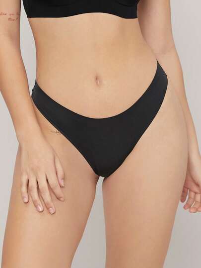 Ocili 超细纤维纯色高弹力无缝性感丁字裤