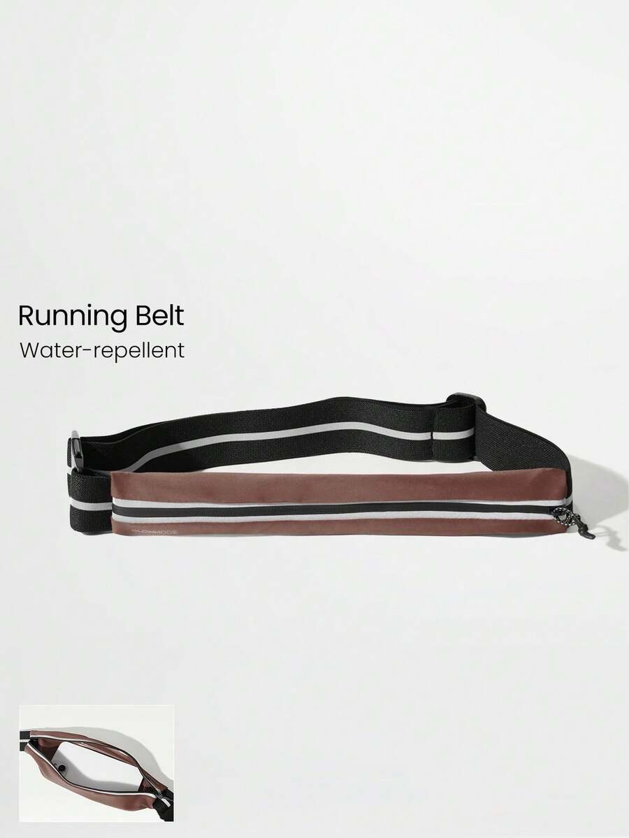 GLOWMODE Break A Sweat Quick-Dry Lightweight Adjustable Belt Reflective Running Belt Bag - Deer antler brown - View 1