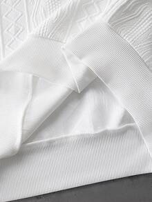 Manfinity Homme Men's Letter Graphic Zip-Up Casual Pullover Pullover Sweatshirt Men Zip Up Mens Casual Tops - Grey - View 7