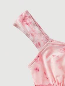 SHEIN MOD 女士印花上衣和裙子两件套 - 粉色 - 查看 5