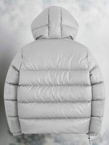 RueChic Men Zip-Up Regular Hoodie Padded Coat