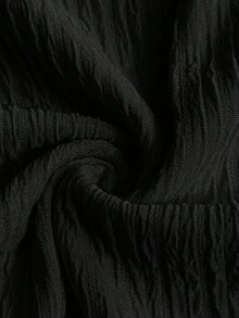 Elaquor Plus Size Casual Solid Color Long Sleeve Top And Pants 2 Pieces Set, Autumn - Black - View 7