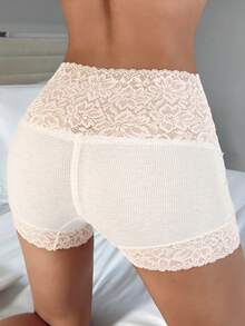 DAZY 女士轻盈塑身蕾丝三角裤塑身裤 - 白色 - 查看 2