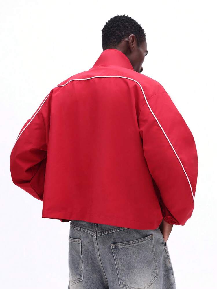 Track Jacket With Contrast Piping