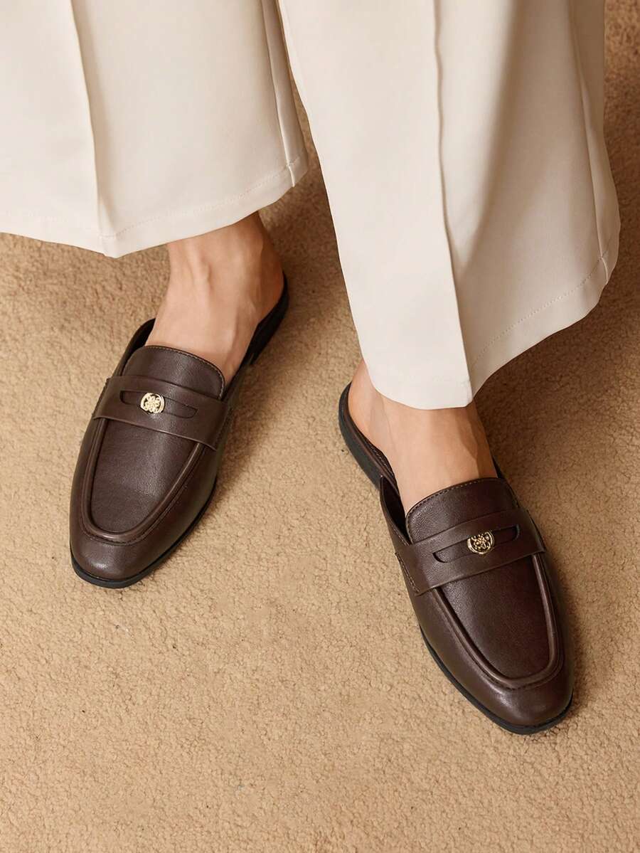 MOTF 休闲舒适百搭女士平底鞋 - 咖啡棕 - 查看 1