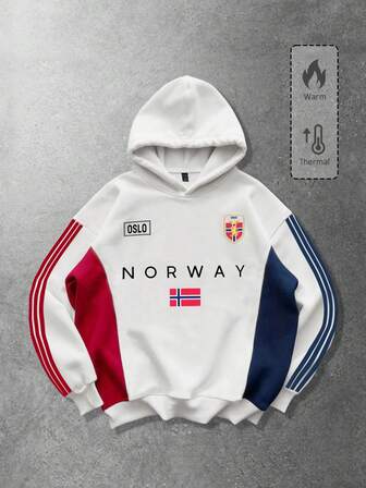 Sudadera con capucha deportiva casual de patchwork unisex