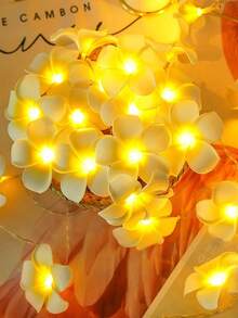 1条1.5米/3米10/20颗LED向日葵蛋形花灯串，电池供电，室内房间装饰灯串，客厅装饰，家居房间装饰花灯，婚礼生日派对装饰灯，情人节装饰灯串 - 黃光 - 查看 8