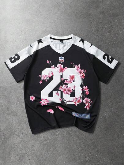 ROMWE MEN Prep Men's Slogan Print Short Sleeve T-Shirt, Suitable For Everyday Wear, Spring/Summer