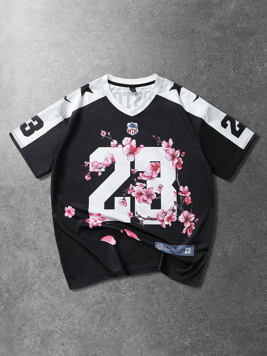 ROMWE MEN Prep Men's Slogan Print Short Sleeve T-Shirt, Suitable For Everyday Wear, Spring/Summer - Multicolor - View 1