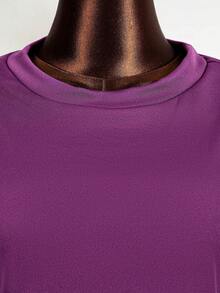 Mistrie Áo liền thân ren dài tay gợi cảm dành cho nữ - Màu tím - Xem 5