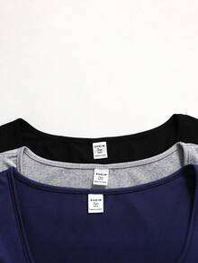 Girlism 3pcs Teen Girls' Casual Solid Color All-Match Crew Neck Short Sleeve Fitted Outdoor T-Shirts, Versatile For Daily Wear