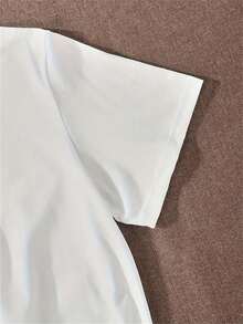 X-Large Casual Women's T-Shirt, Food Pickled Cucumber Can Print Short Sleeve, Suitable For Spring & Summer - White - View 3