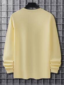 Manfinity Homme 男士字母印花圆领休闲百搭长袖T恤