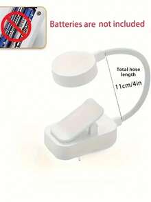 1 pieza/2 piezas Luz de libro regulable de moda con clip, alimentada por 3*pilas AAA (no incluidas), lámpara de lectura LED mini con luz cálida/blanca/fría cambiable, luz de lectura nocturna de libro, mini lámpara de mesa para leer - Multicolor - Ver 13