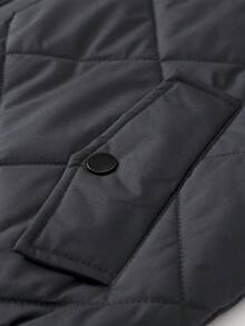 Manfinity Homme Plus Size Men's Warm Casual Long Sleeve Pullover Jacket, Versatile For Winter - Dark Grey - View 5