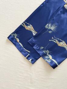 Women Leopard Print Camisole Top And Pants Pajama Set, Comfortable